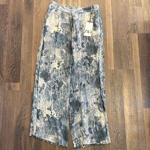 Abstract Patterned Wide-Leg Pants